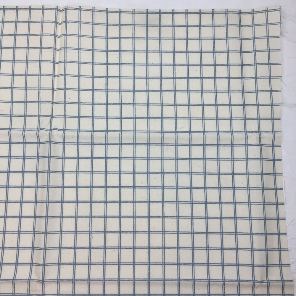 1/2 Yard Yd Cornflower Blue White Squares Plaid Coordinating Quilting Fabric